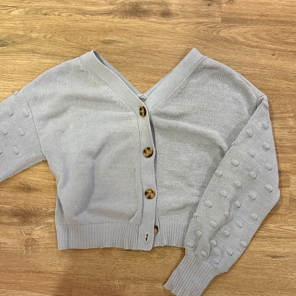 moon & madison Light Gray Off-the-Shoulder Sweater